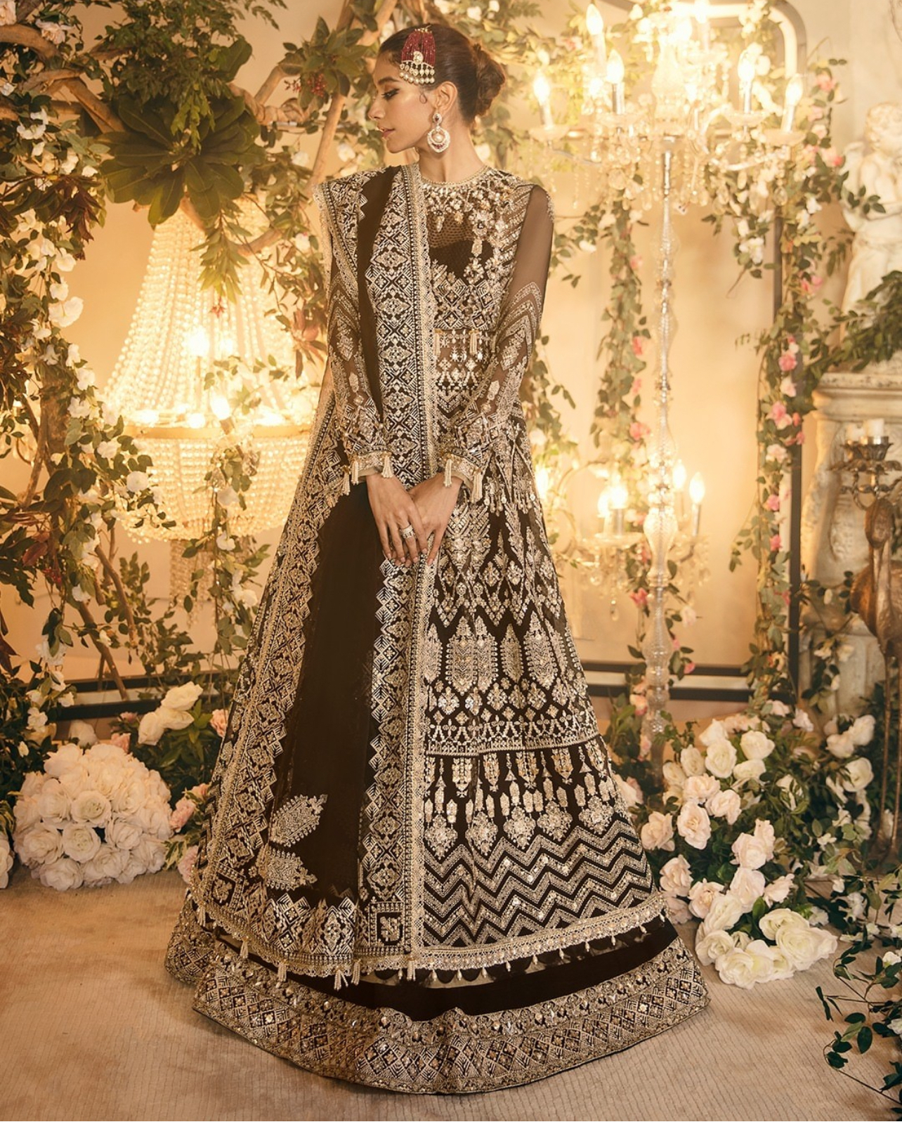 Zaha Black Lehenga