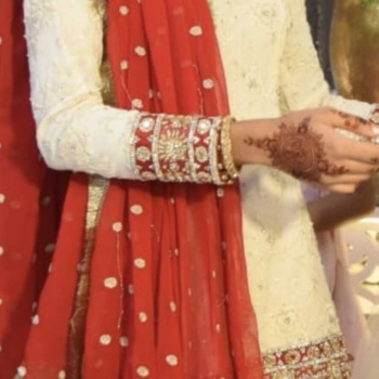 White and Red Gharara/Sharara