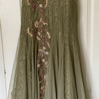 Light Sage Green Anarkali (Sleeves separate)UK Size 12 Never Worn