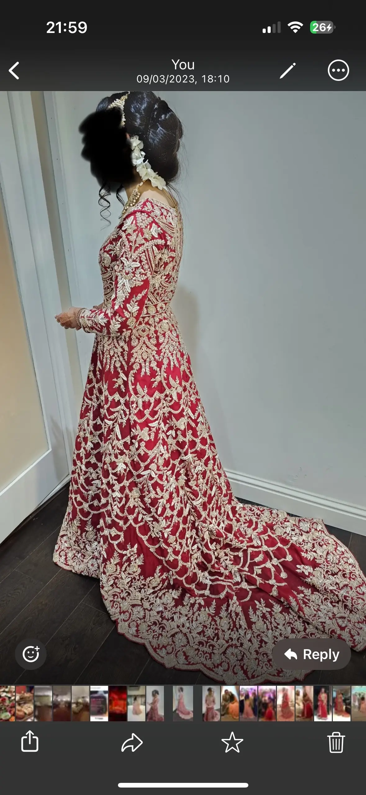 Red Wedding dress