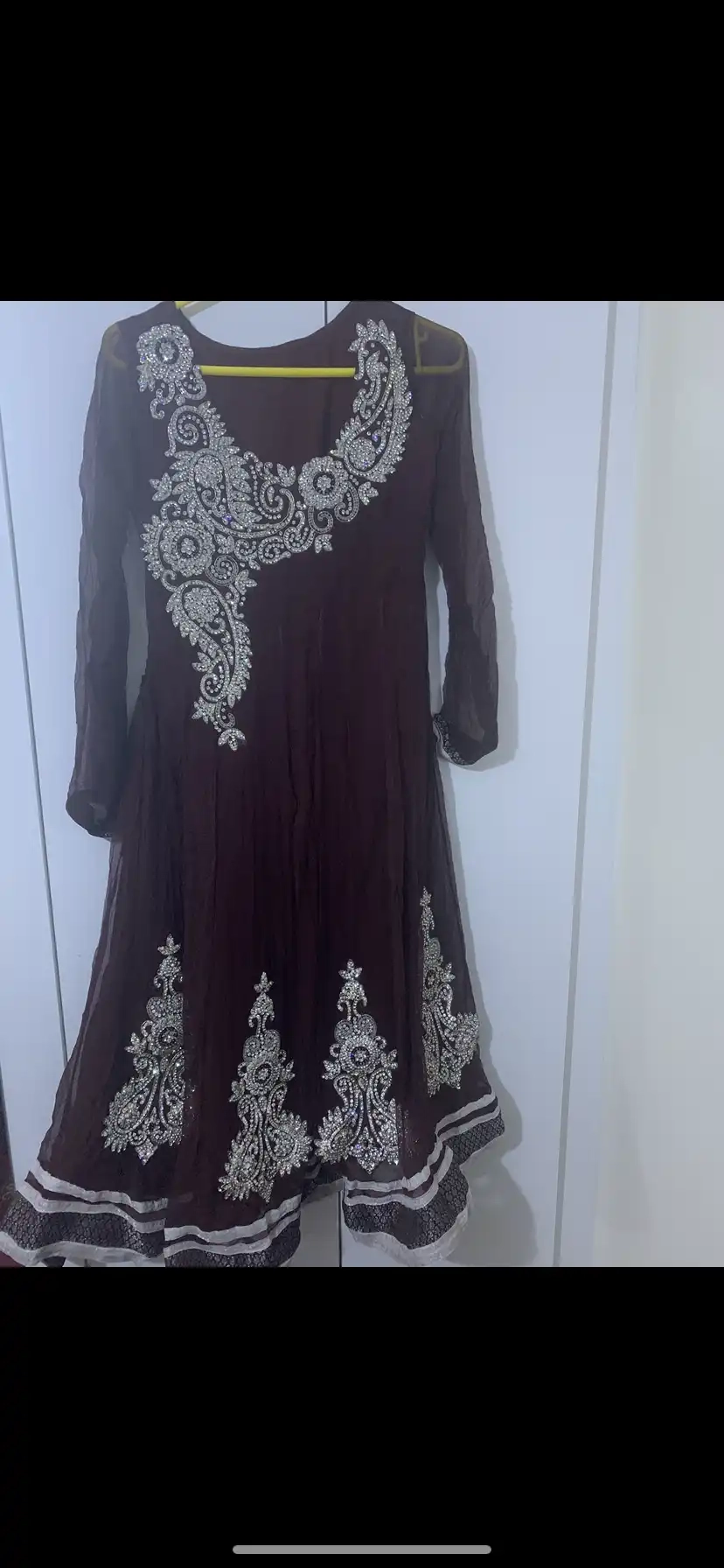 Ladies Brown and silver deco flary diamonds dress 3 piece outfit One size