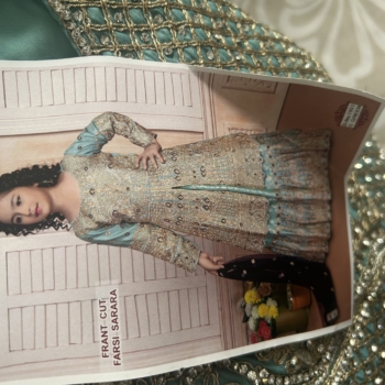 Light blue kameez with lengha