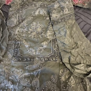 Khaki green trouser Pakistani suit