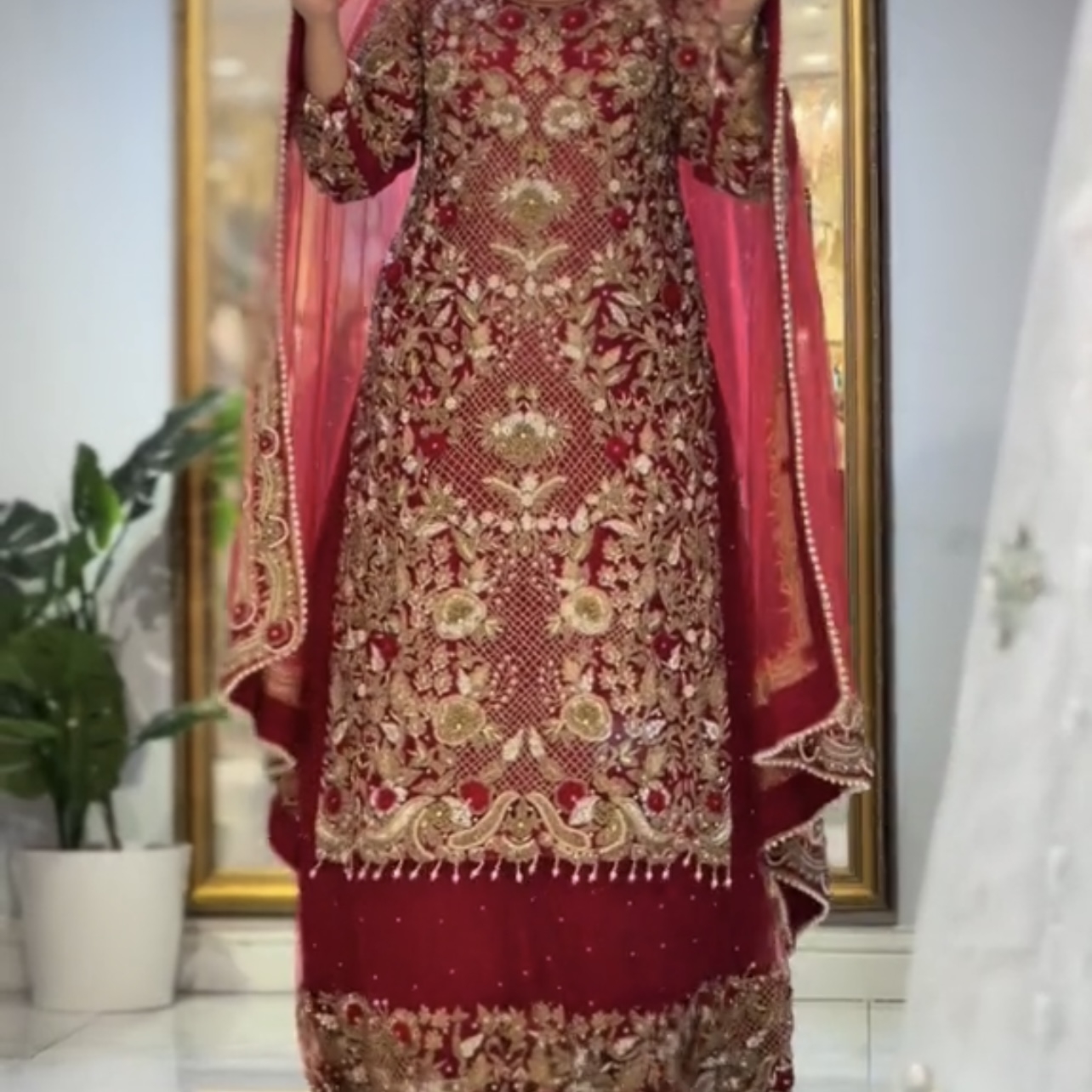 Pakistani Indian Baraat Bridal Lehenga