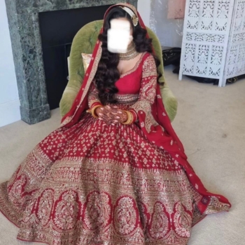 Stunning AA Couture Red Bridal Lehenga