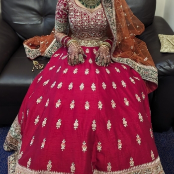 Bridal lengha from Kiran’s Birmingham