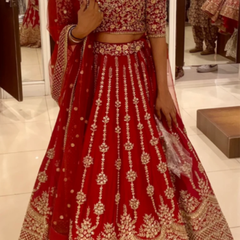 NEW Indian Bridal Lehenga Wedding Outfit – Red/Gold