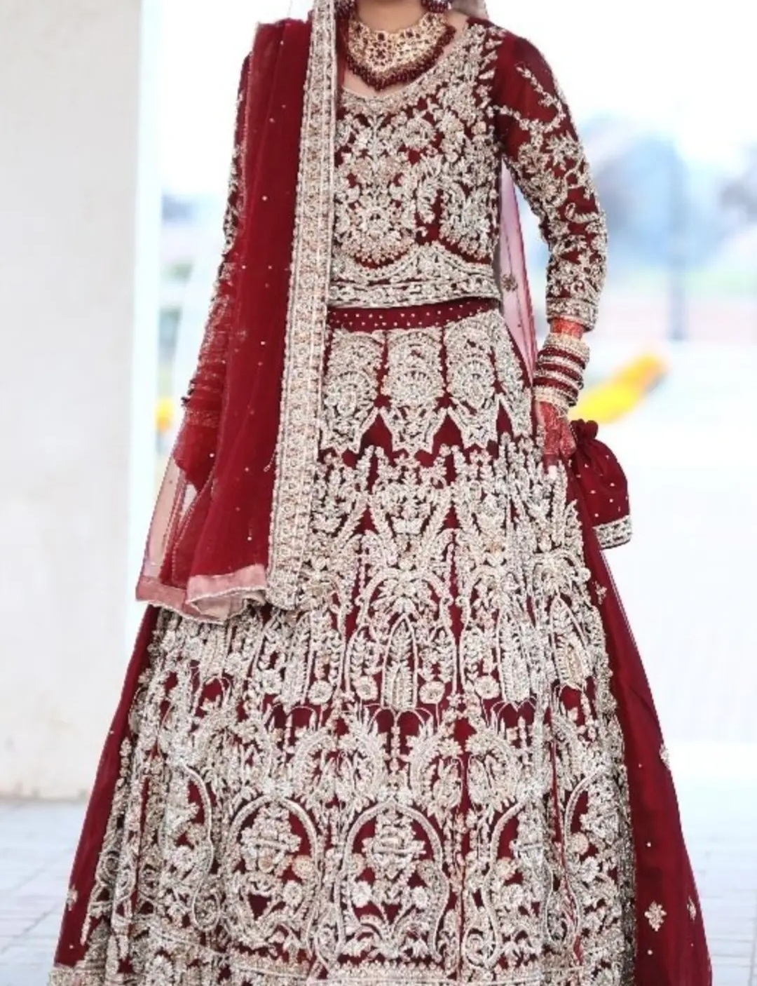 Maroon Bridal Lehnga