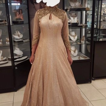 Gold indian evening dress/bridal gown
