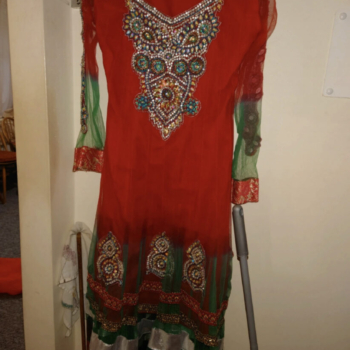 Red colour anarkali