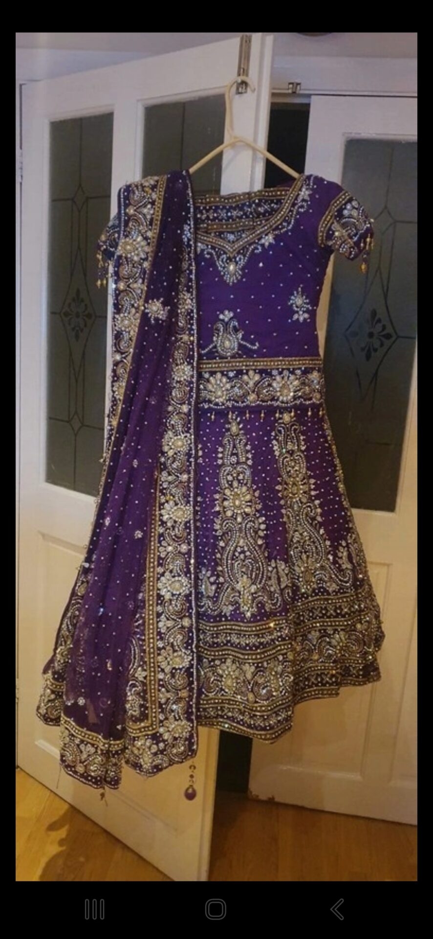 Two Indian oufits – Stunning cadbury fish cut bridal lehnga and Salwar suit