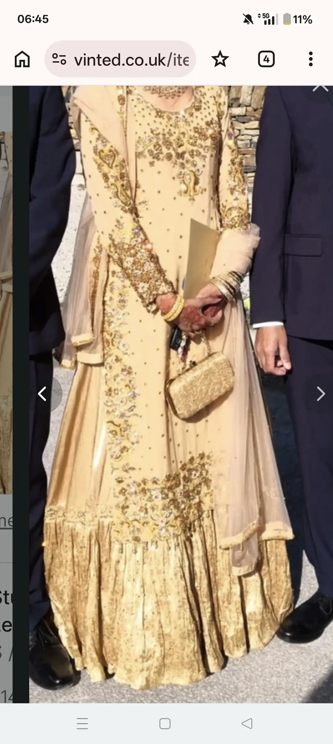 Stunning Buraaq Bridal 3-Piece Farshi Lengha – Custom Order (size 10)10)