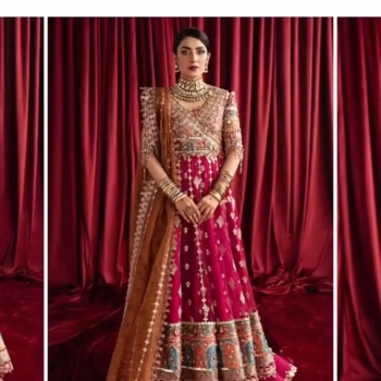 Qalamkar Amethyst color formal dress