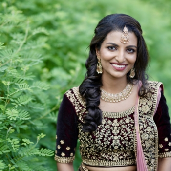 Maroon Handstitched Bridal Lehenga