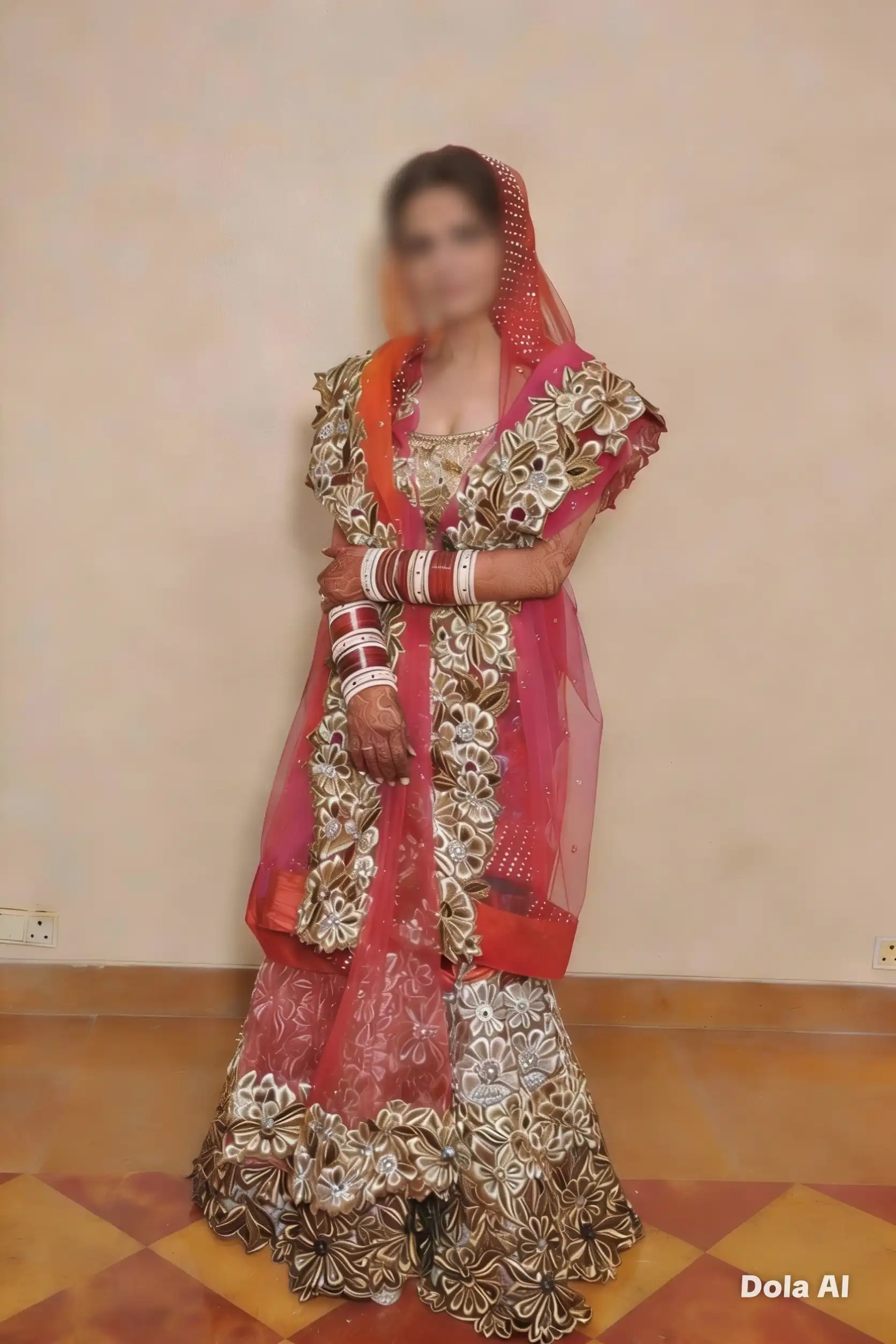Designer Wedding Lehenga with 2 different duppatas