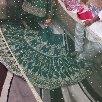 Green & Gold Lehnga