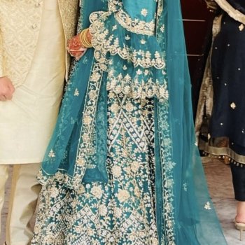 Green And Gold Lengha