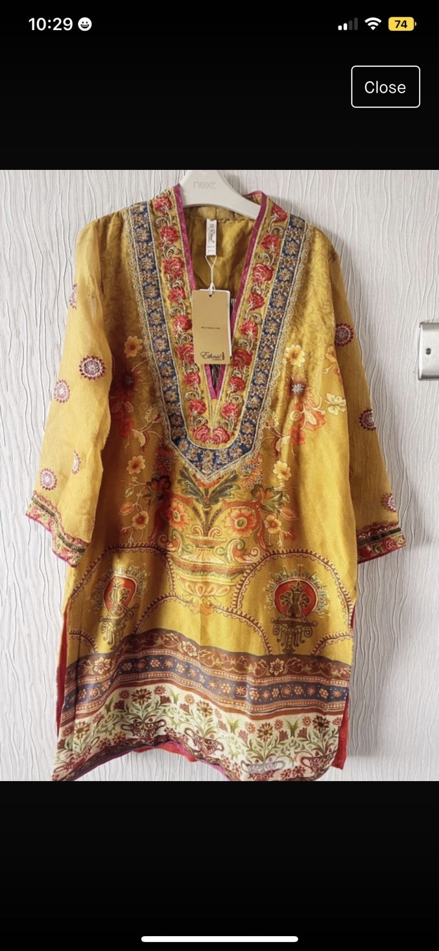 on piece kurta