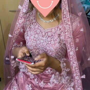 pink and silver long gown uk 12-14