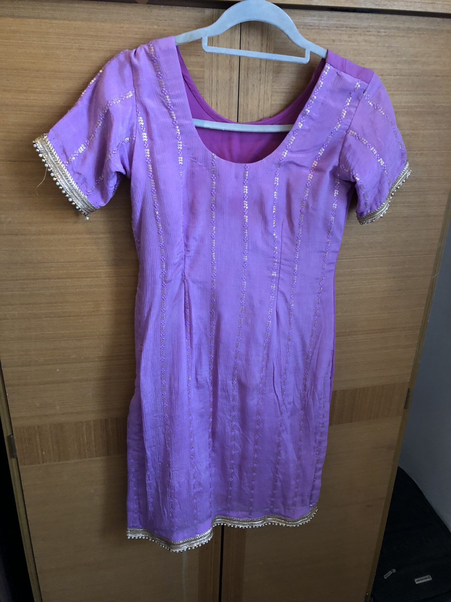 3 peice salwar suit purple colour