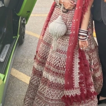 Mongas Asian Indian Pakistani Bridal Party Lehenga Dress