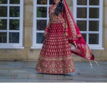 Red bridal lehenga