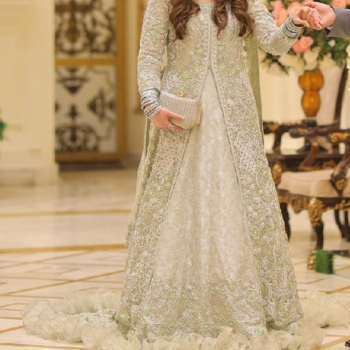 Mint green Asian walima dress