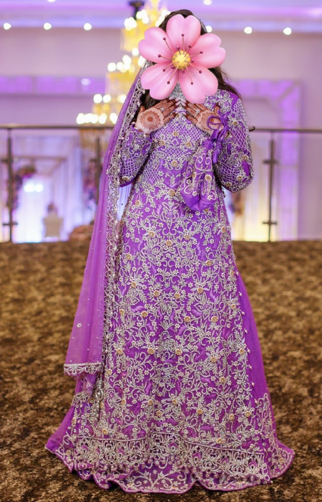 Purple wedding dress