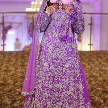 Purple wedding dress