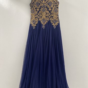 navy blue long dress