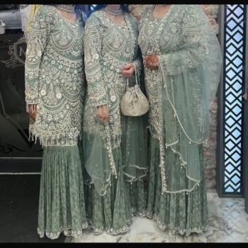 size 36Mint Green Asian Ghara wedding Suit