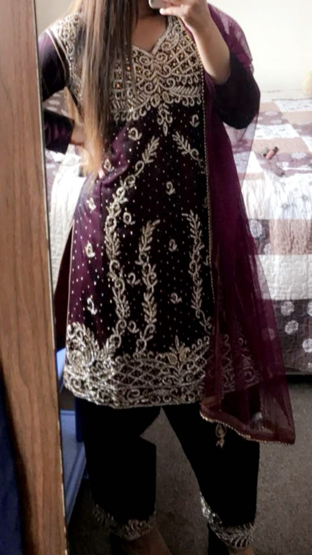 Purple patiala suit