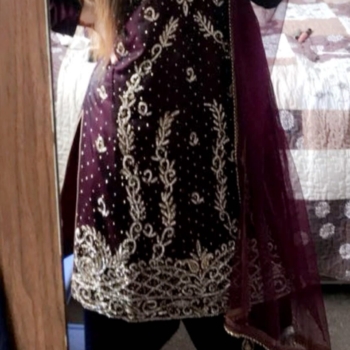 Purple patiala suit