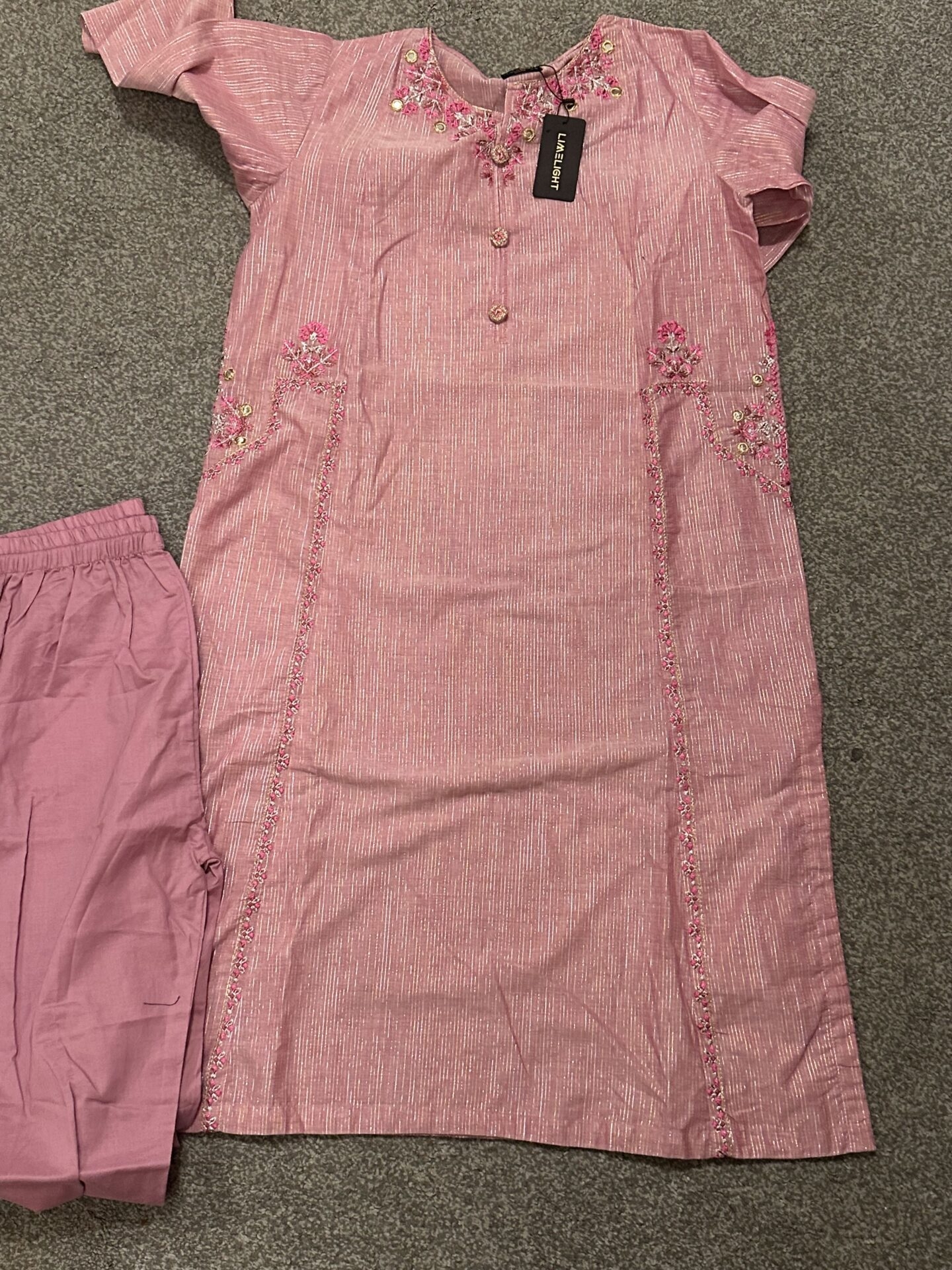 pink salwar kameez  brand new with tags