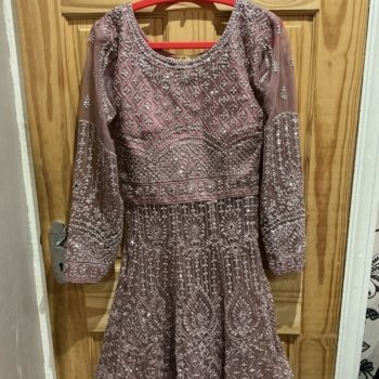 heavy embroided pink sharara