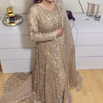 Beige Maxi/ Lengha for Nikah/Walima