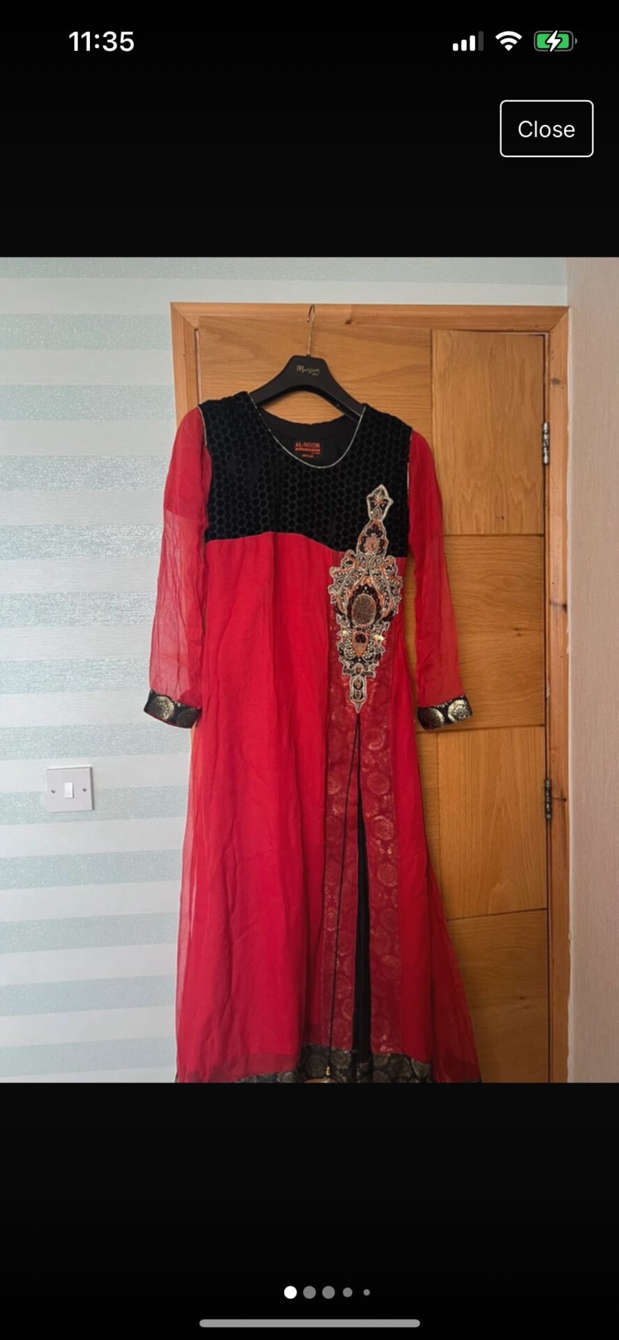 Black and red Asian outfit -size medium