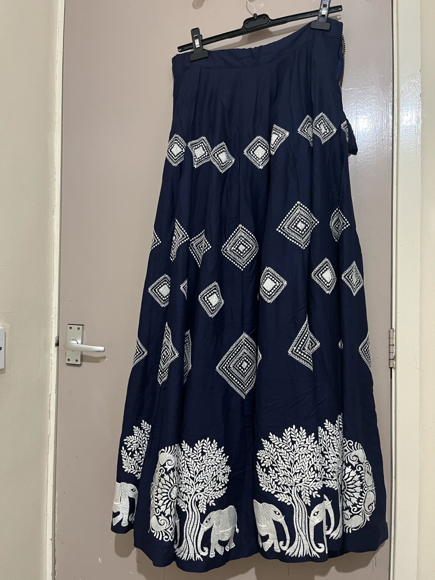 Navy embroidered Chaniya Choli