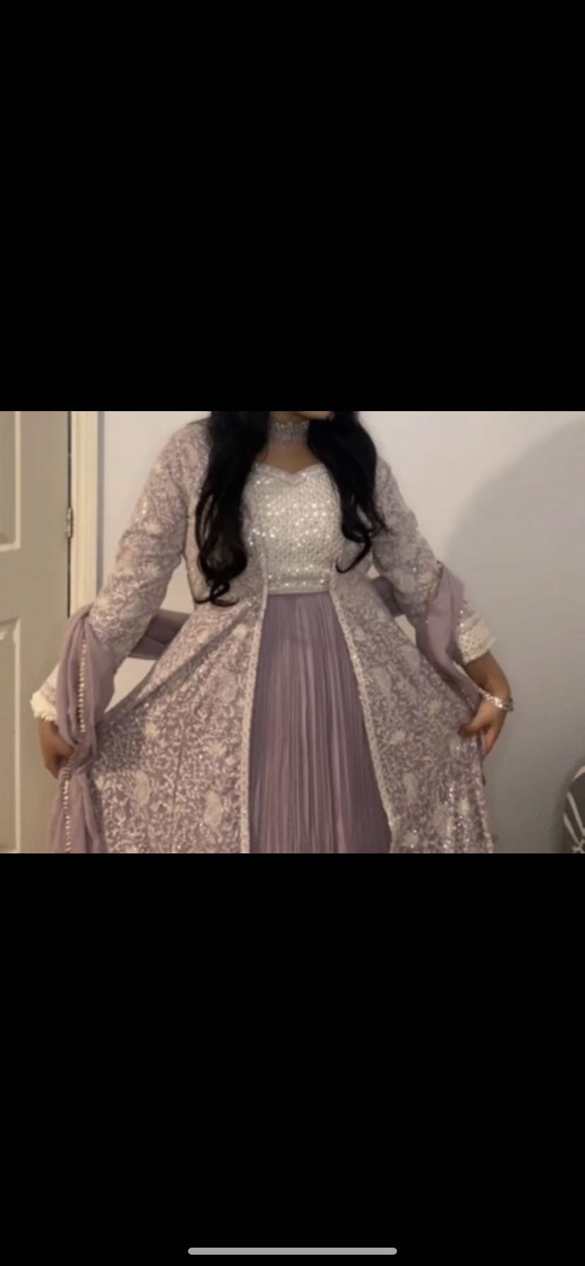 lilac jacket lengha