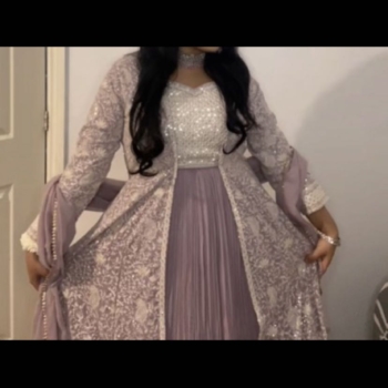 lilac jacket lengha