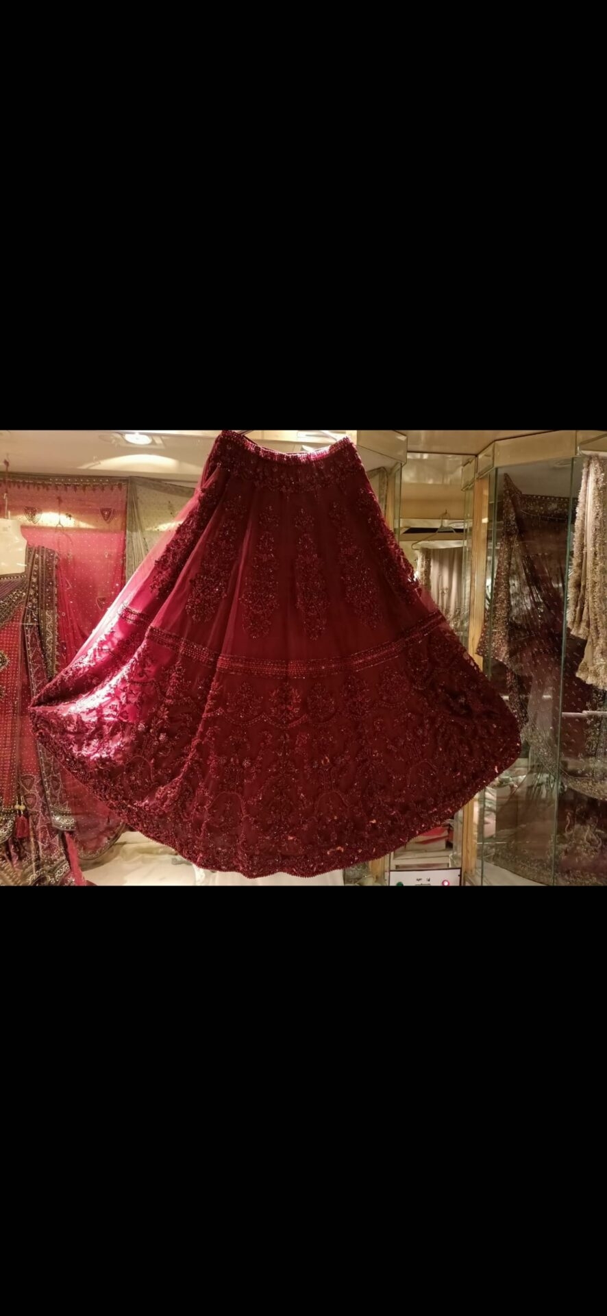 bridal maroon lehngha