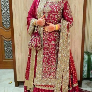 Elegant 3 piece bridal lengha.