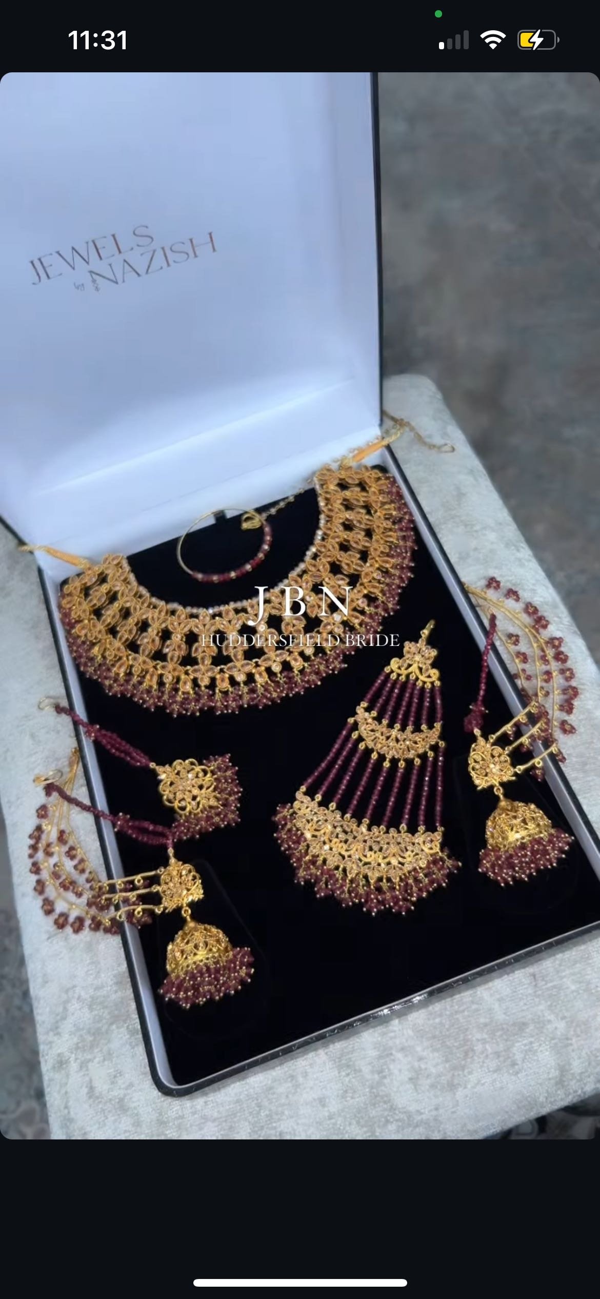 elegant handcrafted baraat jewellery set!