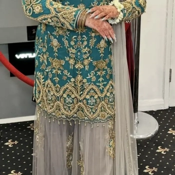 green & gold mehdni outfit gharara