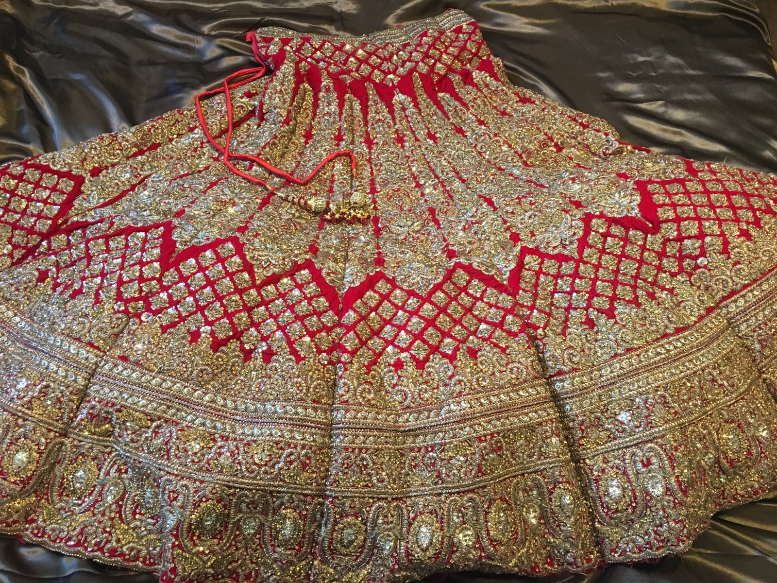 Red bridal lehenga