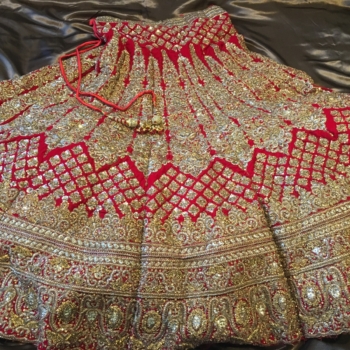 Red bridal lehenga