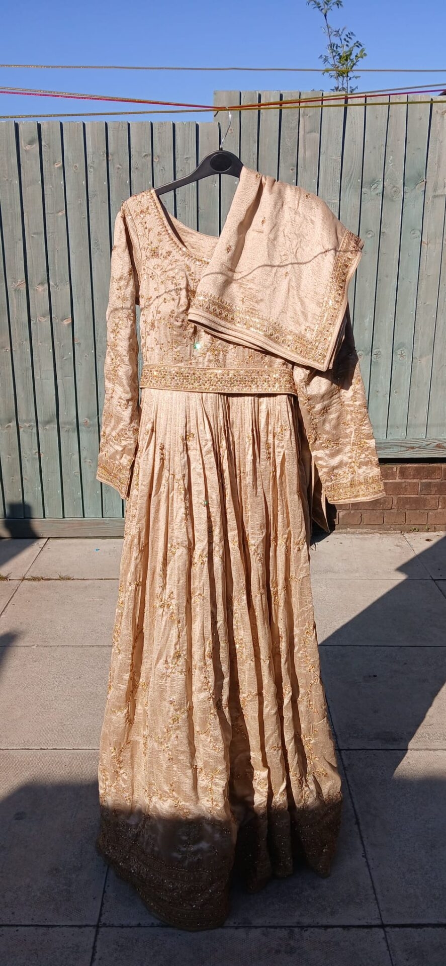 Gold Asian Dress – Custom Made – Size L