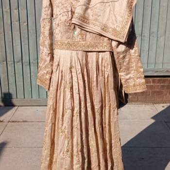 Gold Asian Dress – Custom Made – Size L
