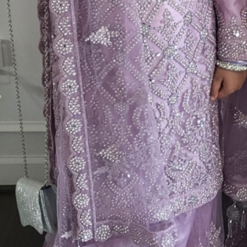 Lilac Sharara with full.embroidery