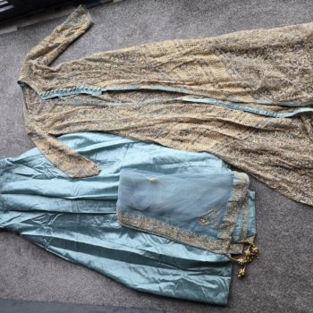 Hand Embroidered Sequin Long Dress – Size 8/S